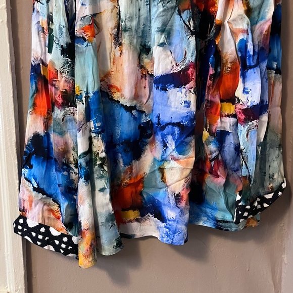 🏷️🎉🆕 • abstract multicolor polka dot watercolor tunic top - Picture 12 of 17